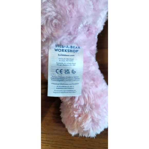 Build A Bear Heartbeat Plush Bear Pink 17” Blue Eyes - Picture 7 of 7